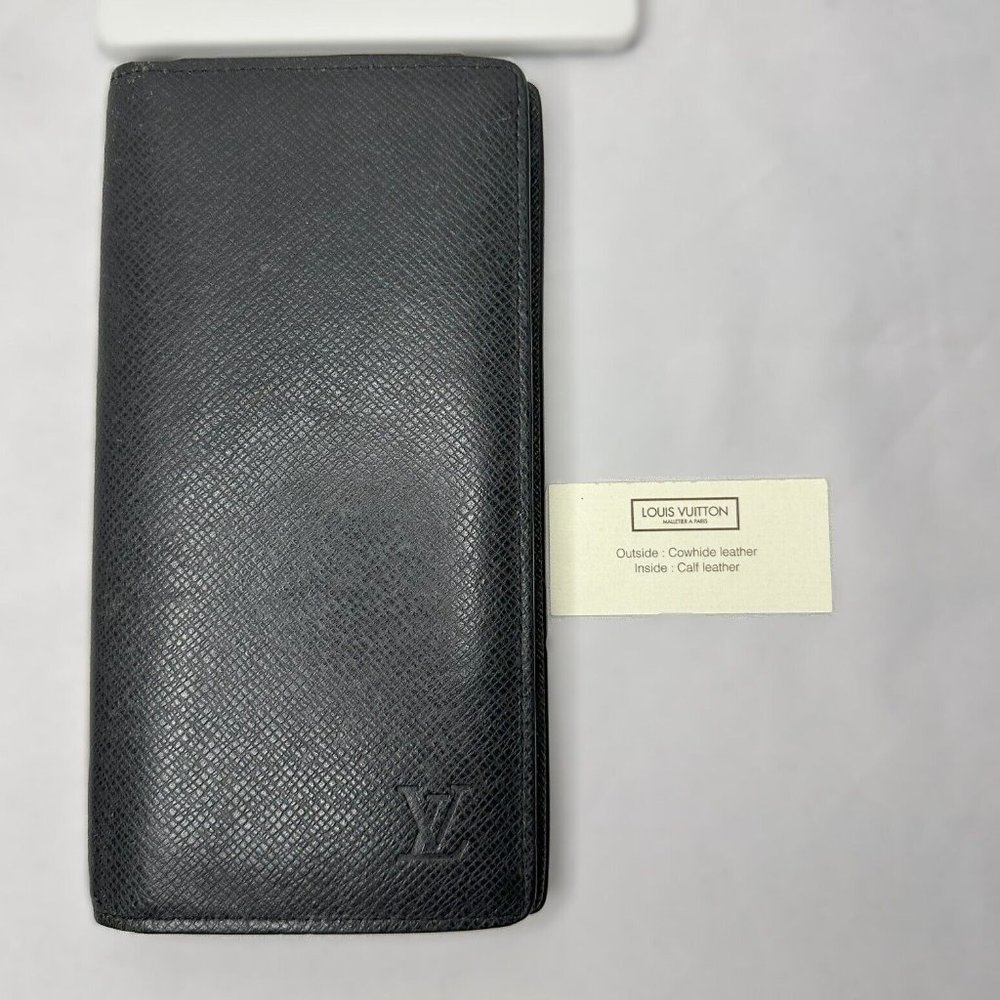 Vintage Louis Vuitton Black Epi Leather Long Wallet w/ Zipper Pouch